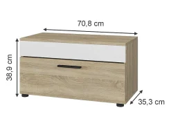 Discount Vicco Wohnzimmerschrank sonoma/branco 70.8x35.3x38.9 berno Natural claro