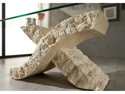 Mesa De Centro* Xenon - Mesa de centro (120 x 70 - Transparente) em vidro temperado Bege