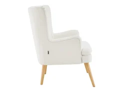 Poltrona|Loft24 Zenia | Cadeira de acento estofada em PU Creme Branco