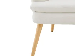 Poltrona|Loft24 Zenia | Cadeira de acento estofada em PU Creme Branco