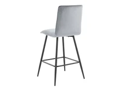 Banco|Loft24 Zeta | Conjunto de 2 banquetas de bar em veludo cinza Cinzento