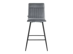 Banco|Loft24 Zeta | Conjunto de 2 banquetas de bar em veludo cinza Cinzento